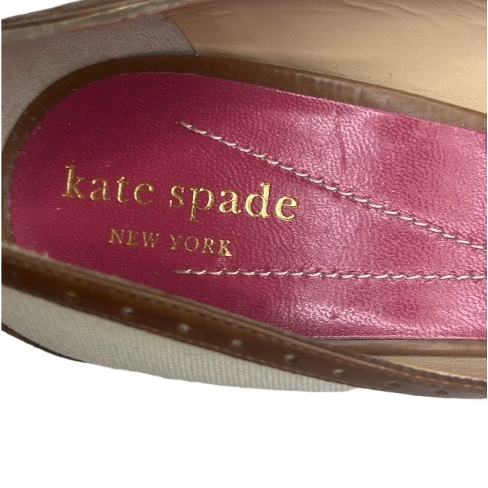 Kate Spade Canvas Leather Heel
